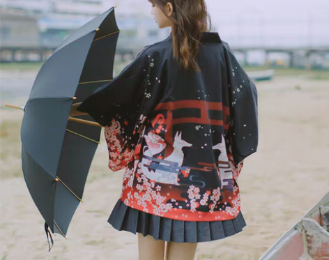 转卖漫衣格原创伏见稻荷神狐狸羽织日式系和风...