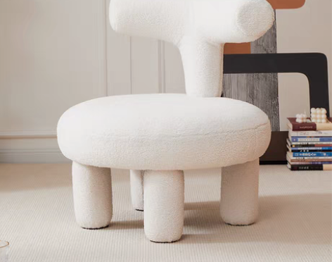 转卖羊羔绒单人沙发椅阳台客厅网红设计师儿童...