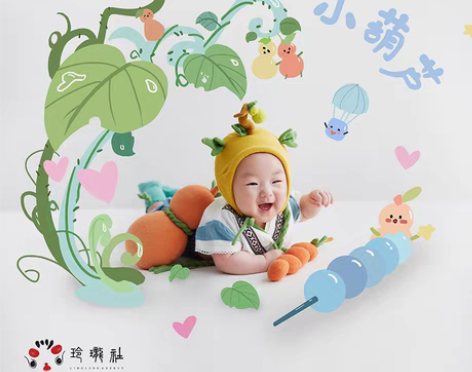 转卖影楼新款百天宝宝摄影服装道具+原创手工...