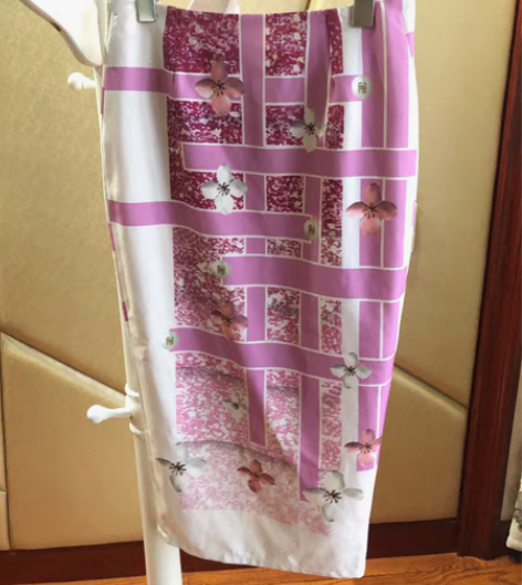 包邮labriells 粉色铅笔裙6码，挺...