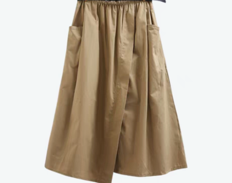 转卖不规则口袋工装半身裙蓬蓬裙中长款高腰A...