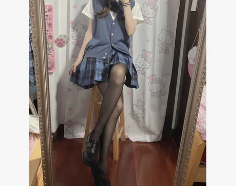 转卖黑丝学姐jk制服秋冬套装纯欲风格裙正版...