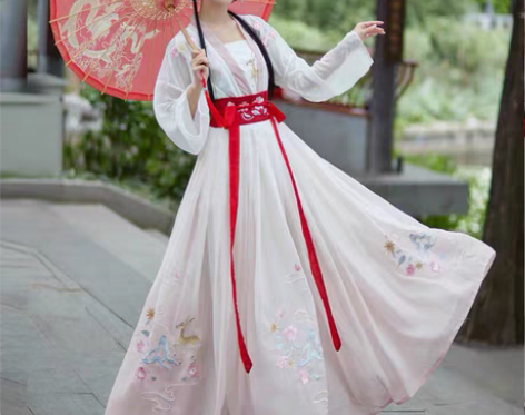 包邮原创汉服鹿屿齐胸齐腰中国风日常女学生古...