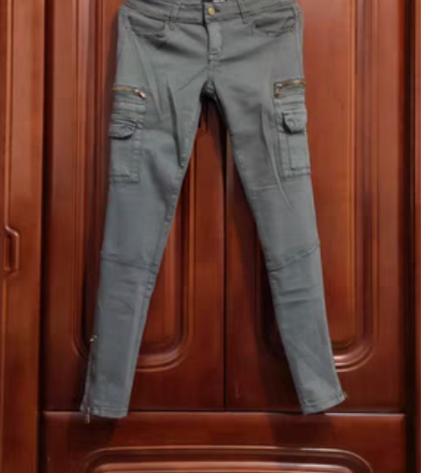 tally weijl正品蓝灰色牛仔铅笔裤...