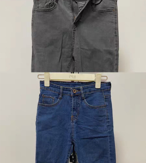 包邮深蓝色/烟灰色 牛仔小脚裤休闲裤修身显...