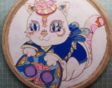 自己动手做的小猫掐丝工艺画 感兴趣的话点“...