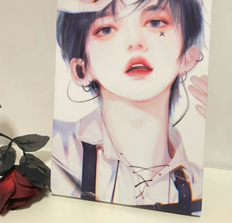 出宋亚轩无框画 背面有一点点小地方弄脏了 ...