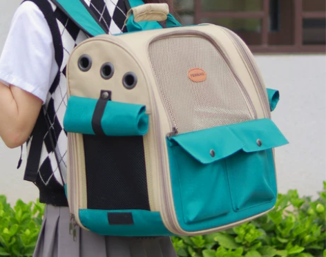 猫包双肩外出便携太空舱宠物包猫大容量透气帆...