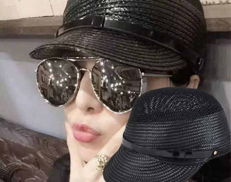 草编鸭舌帽棒球帽拼接草帽韩国韩版帅气骑士帽...