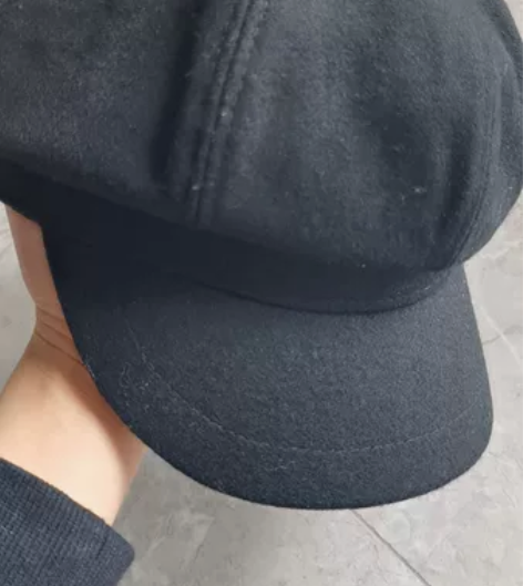 黑色贝雷帽女潮ins网红款报童画家八角帽子...