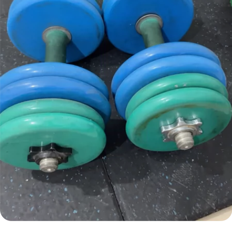 包胶可拆分哑铃一对，配重约17.5kg 所...