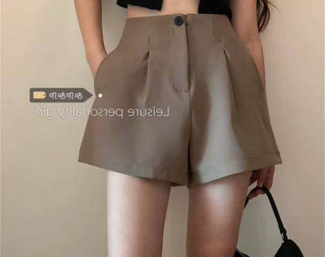 大码短裤女新款a字裤显瘦高腰热裤胖mm阔腿...