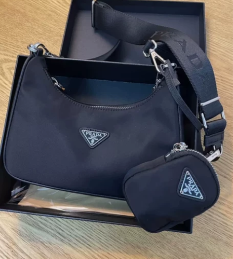 P家三合一腋下包HOBO新月包尼龙单肩斜挎...