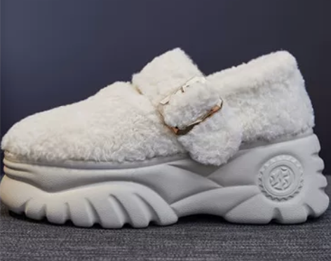 厚底毛毛鞋女外穿2020冬季新款内增高8c...