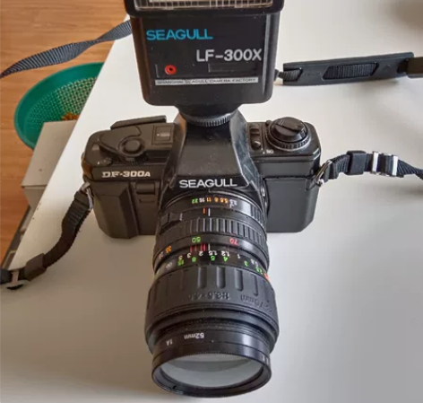 海鸥如图带海鸥变焦镜头.LF-300x闪光...