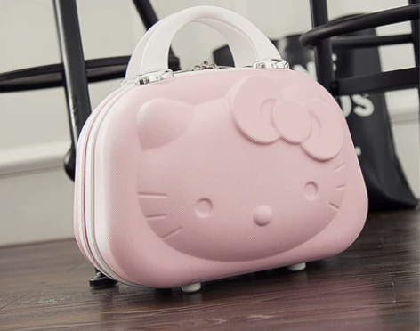 新品可爱卡通学生化妆箱ABS13寸旅游箱时...