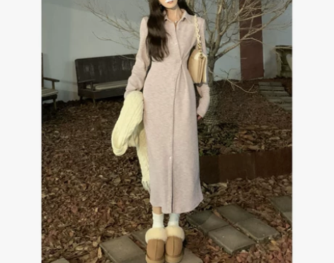 DREAM+SEVEN77+长袖针织连衣裙...