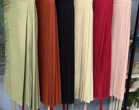 五五年原创汉服8分裙马面裙中长款 穿孔 梯...