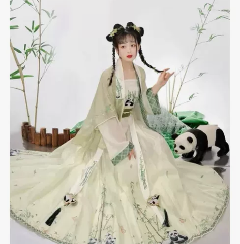 汉旭原创汉服【团子】 明制对交穿半袖一片式...