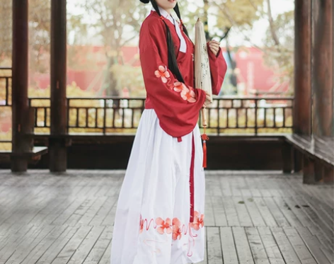 鸣岐凤褶裙汉服明制冬款刺绣袄裙套装立领长袄...