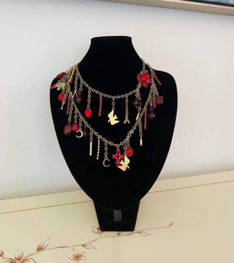 NinaRicci 莲娜丽姿中古琉璃项链腰...