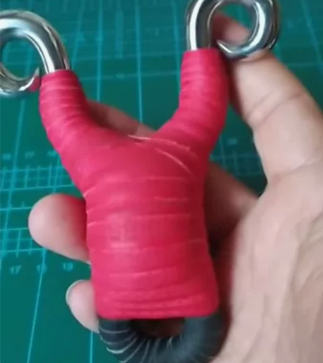 圆皮筋扁皮筋两用弹弓 不锈钢9mm粗反曲收...