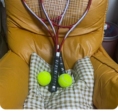 9.9新2支网球拍两个网球两个背包 新手可...