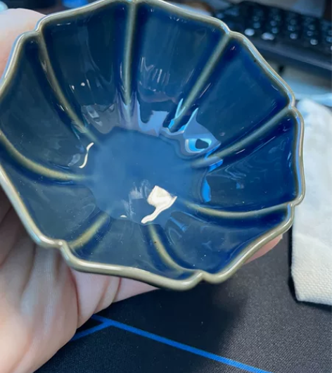 景德镇墨舍大胡子戏墨绝版货蓝色主人杯给钱就...