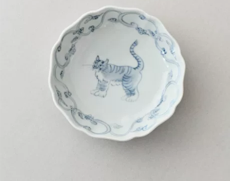 稲村真耶 寅文花边盘（16cm） 全新品 ...