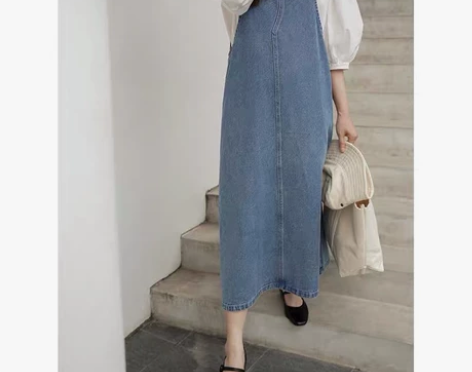 牛仔背带裙 细肩带 去年买的一直压箱底 仅...