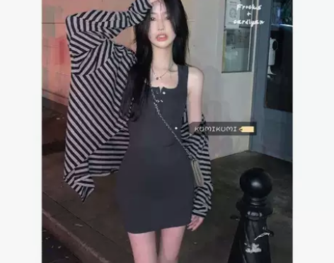 kumikumi夏季辣妹背心裙连衣裙纯欲甜...