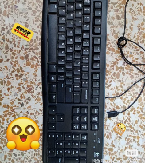 逻辑k120键盘有线USB，家用办公手感好...