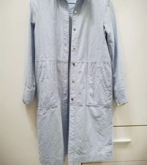 拉夏贝尔长款衬衫外套衬衫裙155码空调衫风...