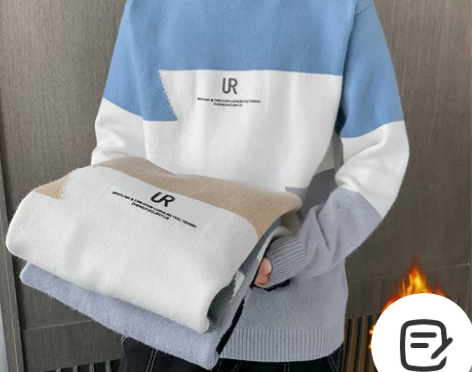 南极人男士毛衣秋冬季新款加绒半高领打底针织...