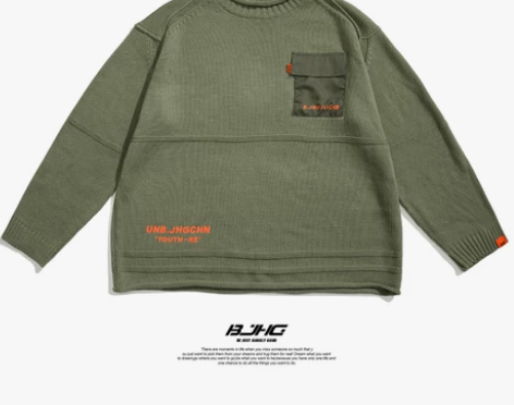 BJHG自制冬套头加厚毛衣男潮高街宽松ov...