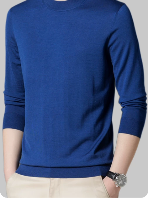 男装毛衣毛衣春秋季精纺羊绒薄款男士圆领打底...