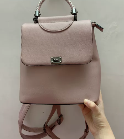 啄木鸟女包，双肩，可手提，藕粉色，399购...