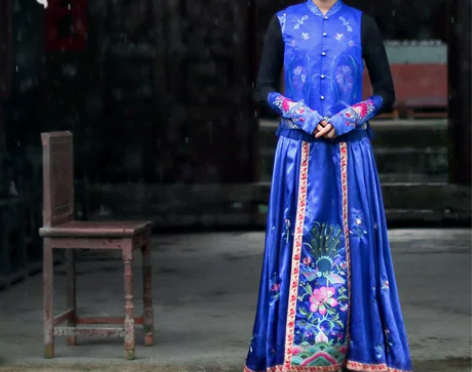 花制作 凤求凰 原创设计品牌民族风绣花半身...