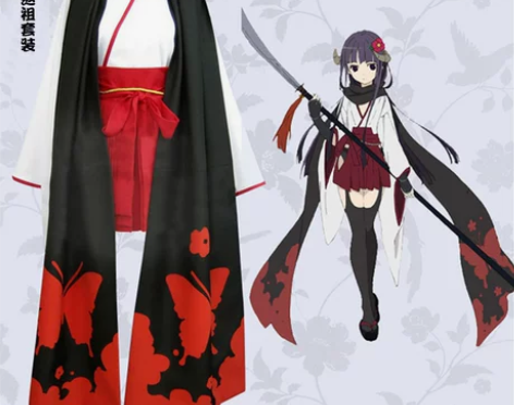 （已出）白泽白鬼院COS凛凛蝶返祖巫女服妖...