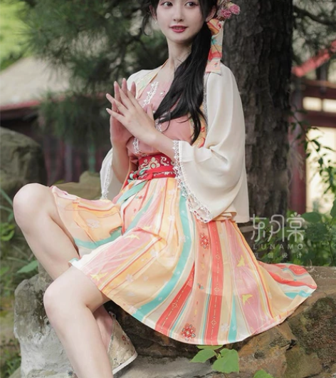 ?汐裳纪原创-宋制汉元素汉服半身短裙子女夏...