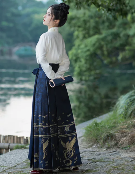 重生 清水溪汉初原创 传统汉服女织金长款...