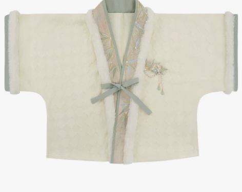 十三余小豆蔻儿[三叠落梅]唐褙子圆领衫破裙...