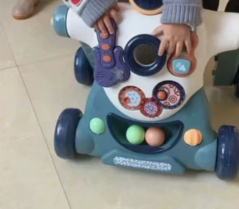 婴儿学步手推车宝宝学走路三合一推车多功能防...