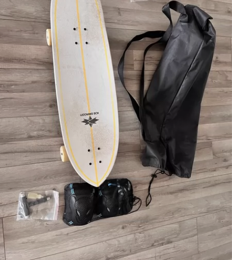 八成新冰龙陆地冲浪板全套（送全新护具），3...
