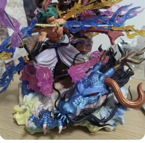 海贼王九刀流阿修罗索隆手办周边模型摆件男生...