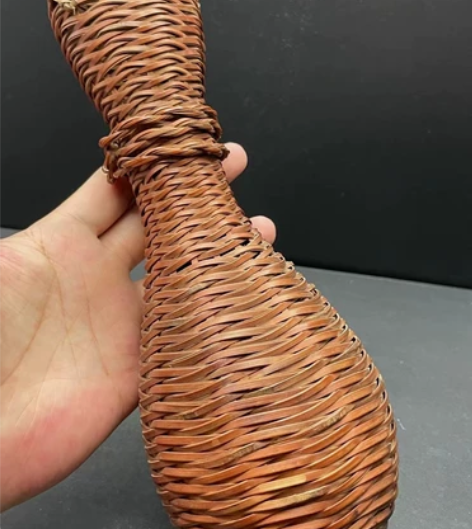 【回流：竹编花器】 【规格】：约（口3.5...