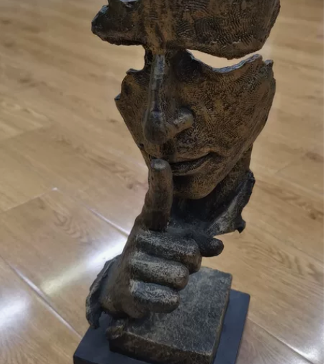 沉默是金办公桌摆件创意客厅酒柜装饰书房摆设...