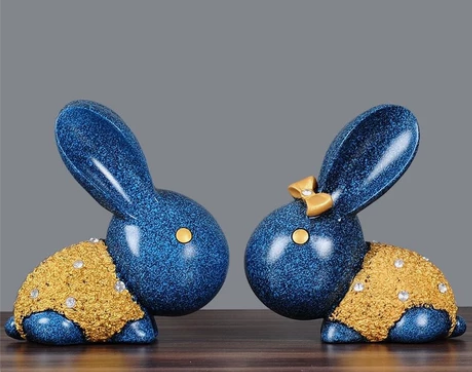 还有7套，简约现代情侣兔子摆件装饰品家居客...