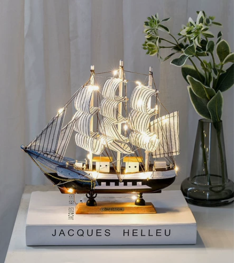 一帆风顺帆船模型摆件客厅房间酒柜装饰品生日...