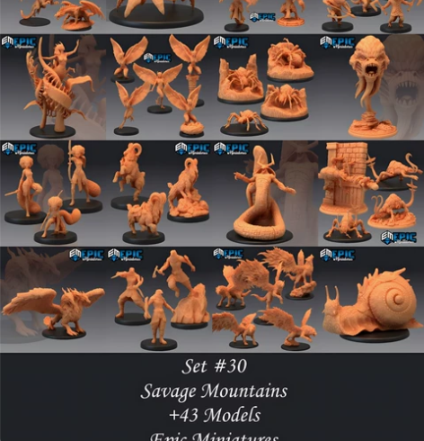 Epic Minis高精度模型合集，STL...